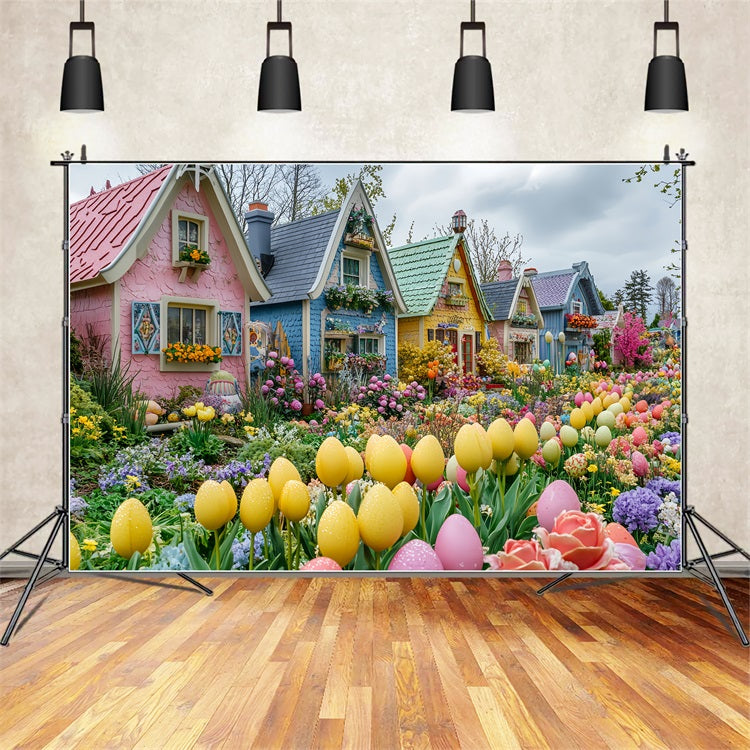 Ostern Fotohintergrund Ideen Bunny Floral Cottage Hintergrund BRP12-744