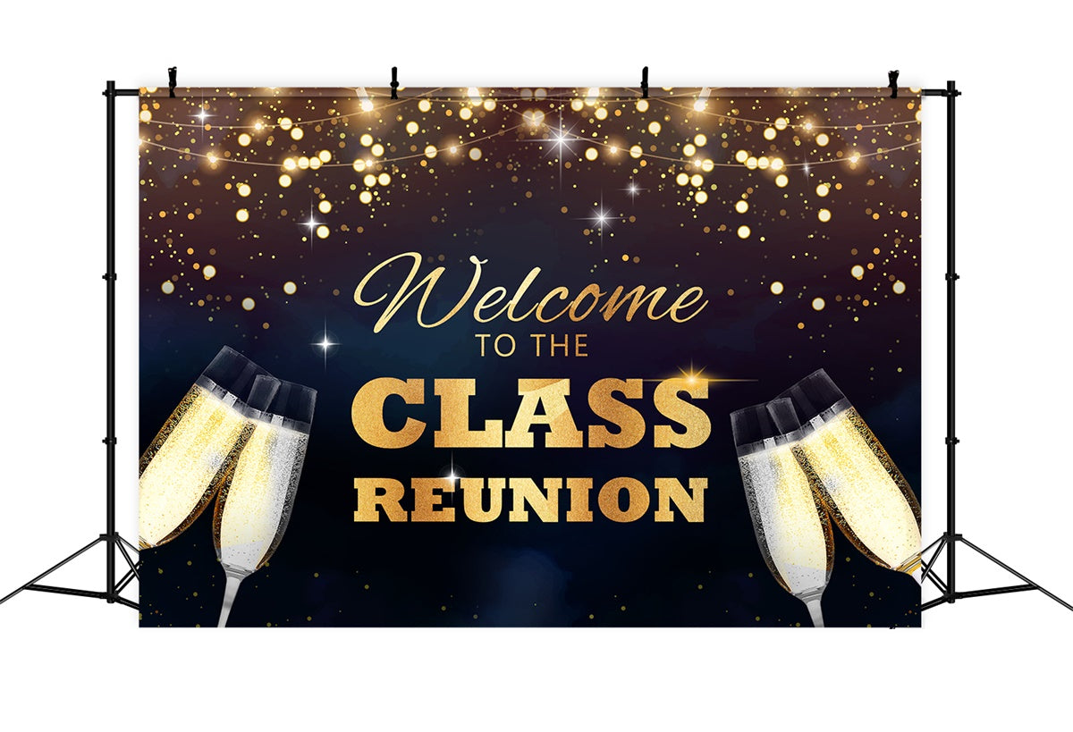 Klassentreffen Backdrop Golden Sparkles Celebration Custom Backdrop BRP2-159