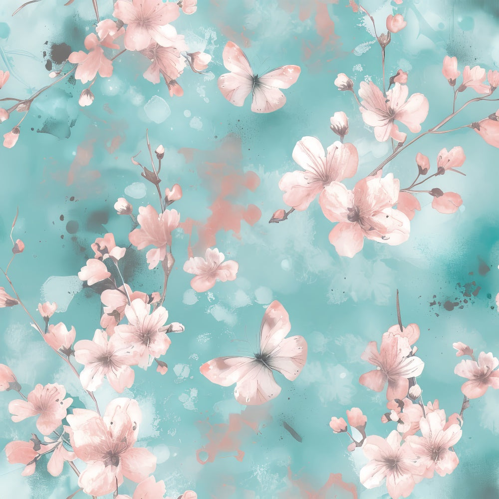 Blumenkulisse Fotografie Verträumte Aquarellblumen Kulisse BRP2-62