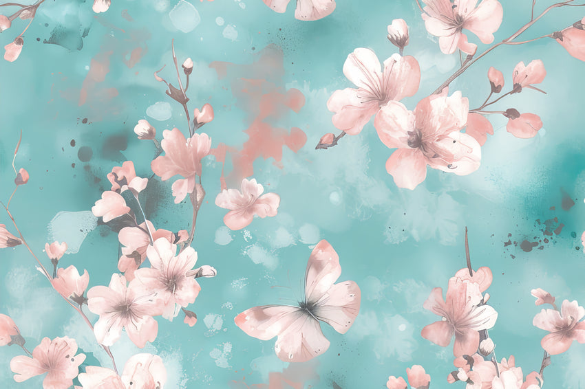 Blumenkulisse Fotografie Verträumte Aquarellblumen Kulisse BRP2-62