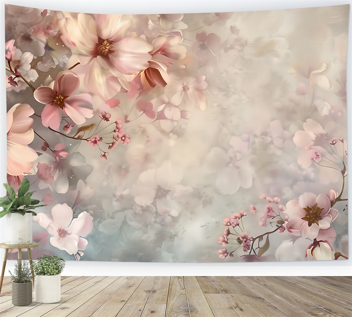Blumen Fotografie Backdrop Soft Blossom Mist Floral Backdrop BRP2-63