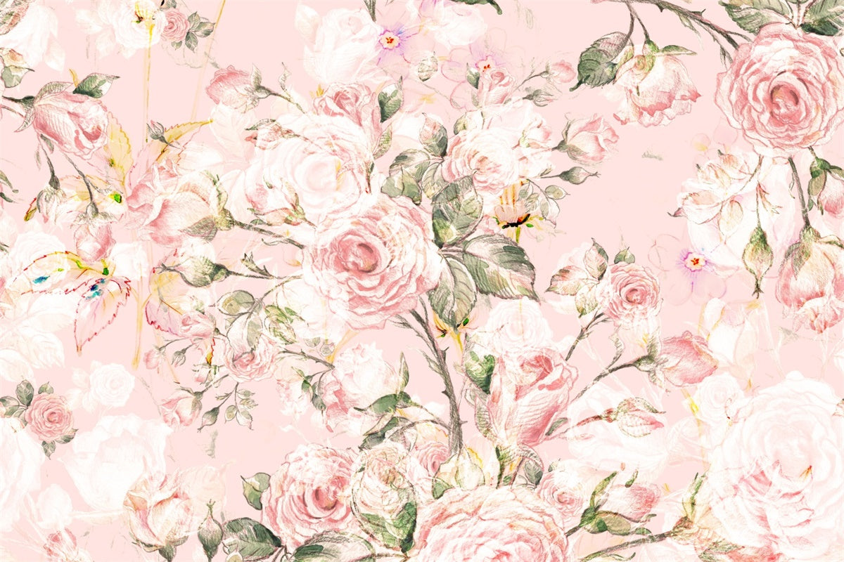 Blumen Fotohintergrund Romantisch Rosa Rose Blüte Hintergrund BRP2-66