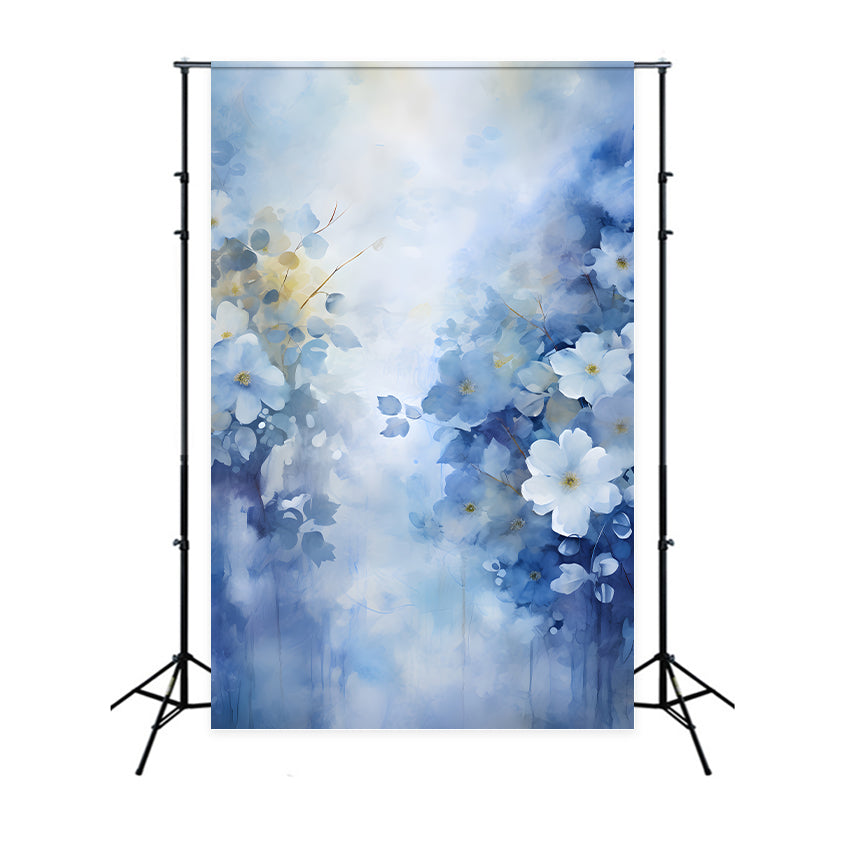 Floral Backdrops Fotografie Tranquil Blue Blossom Mist Backdrop BRP2-67