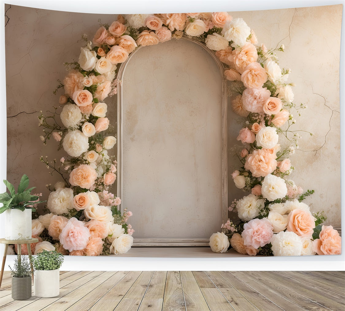 Floral Backdrop Fotografie Elegant Rose Bogen Hochzeit Hintergrund BRP2-79