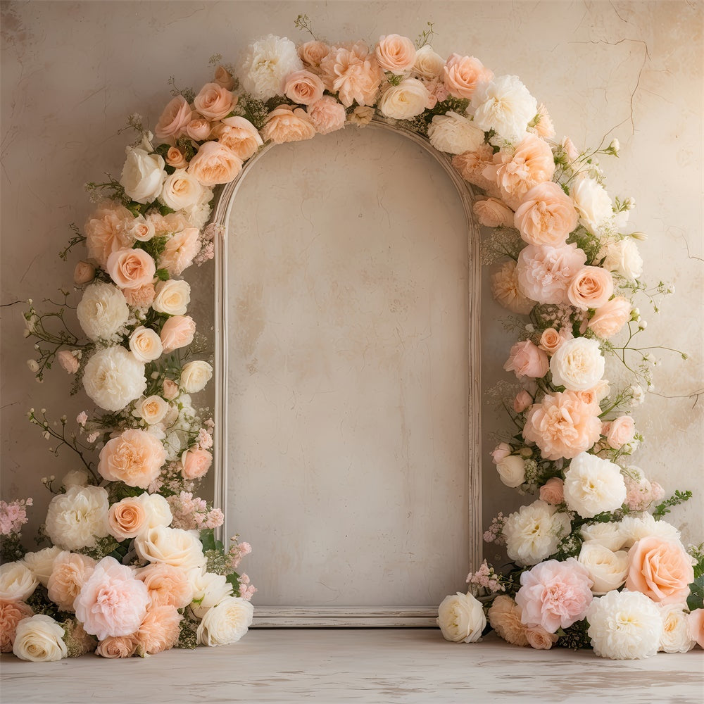 Floral Backdrop Fotografie Elegant Rose Bogen Hochzeit Hintergrund BRP2-79