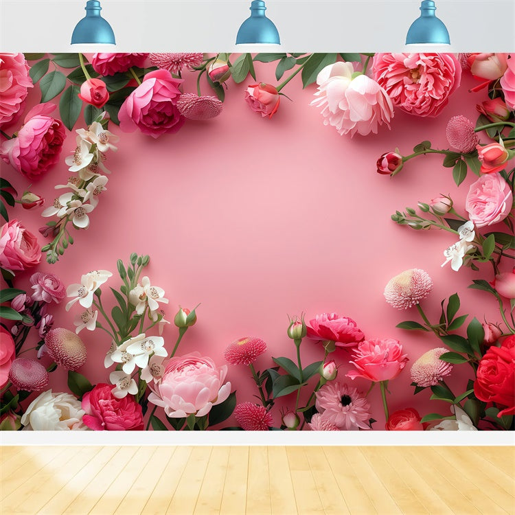 Blumenfotografie Backdrop Fotografie Zarte Pfingstrosen Rose Blush Backdrop BRP2-98