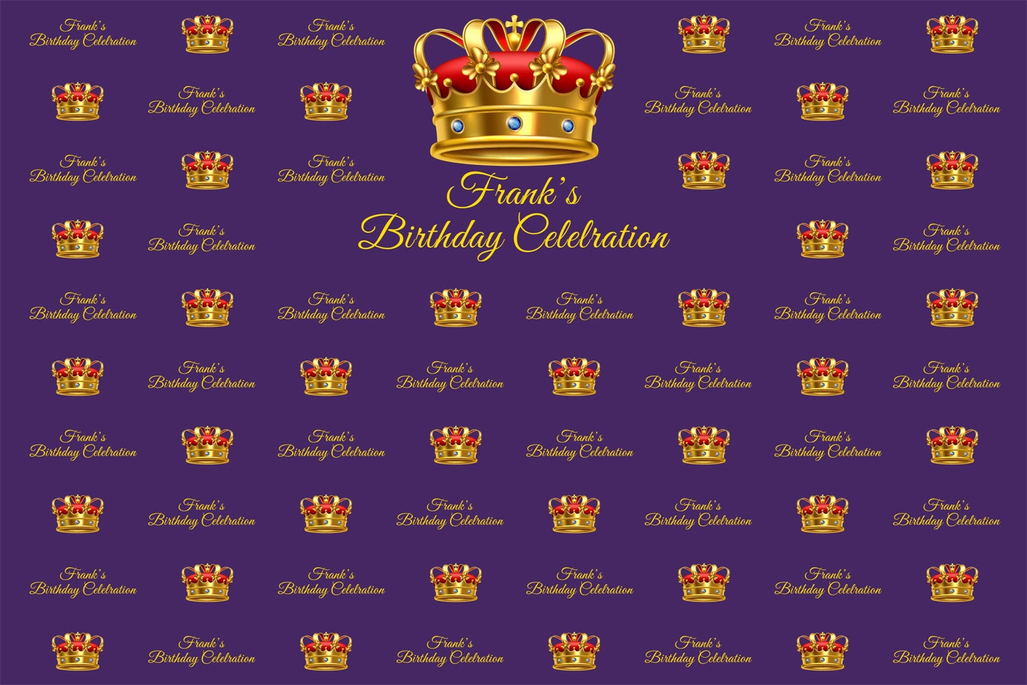 Customize Backdrop für Geburtstag Royal Purple Crown Backdrop BRP3-102