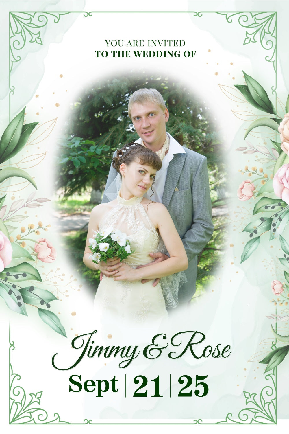Hochzeit Backdrops Greenery Floral Custom Backdrop BRP3-211