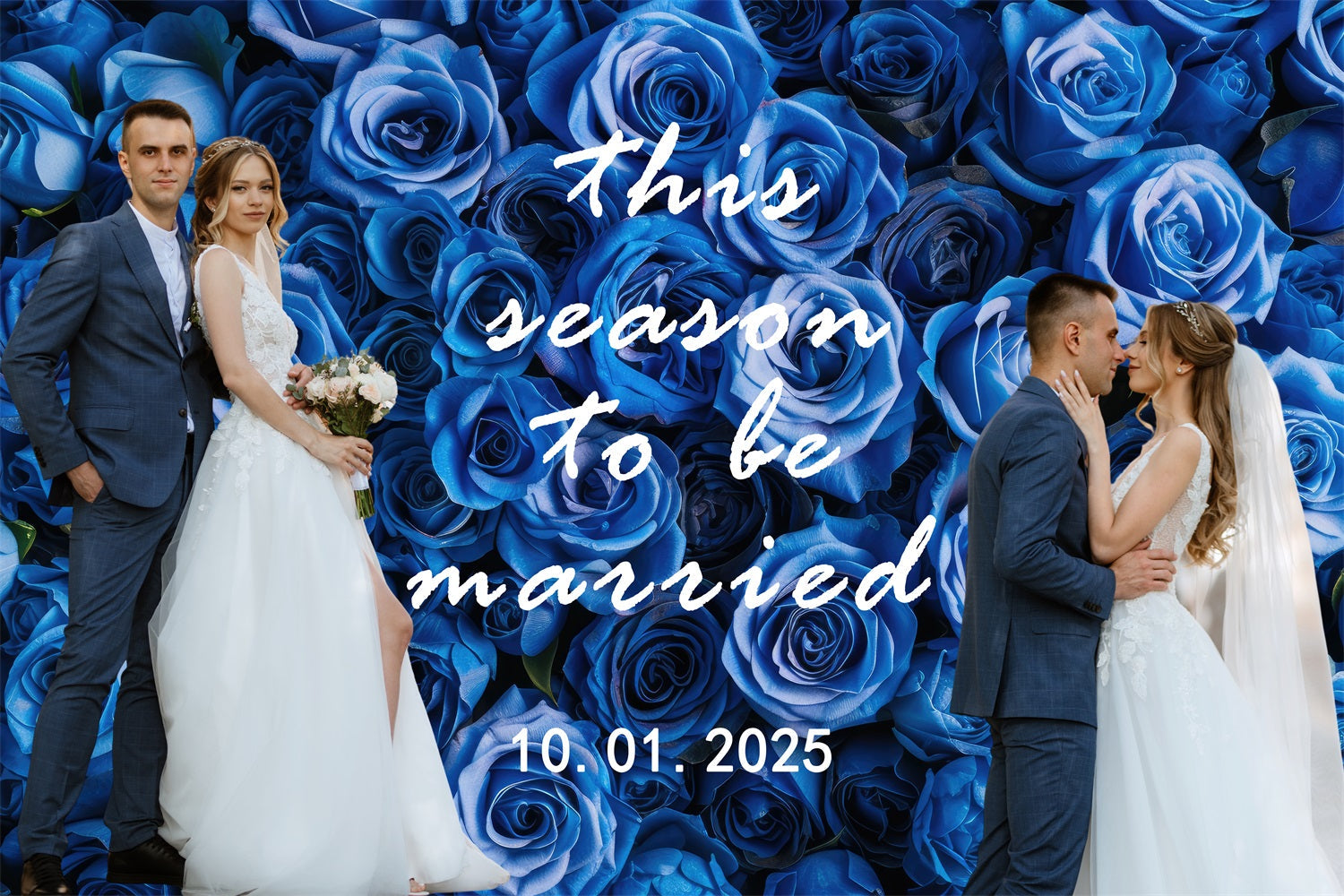 Hochzeit Backdrops Blaue Rose Romance Custom Backdrop BRP4-131