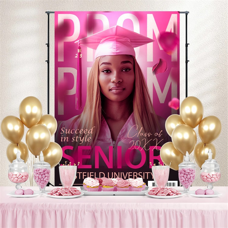 Abschlussball-Hintergrund Ideen Rosa Magazin Abschluss-Party-Hintergrund BRP4-177