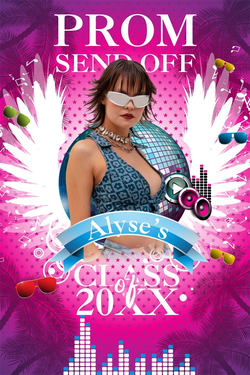 Abschlussball-Hintergrund Ideen Stylish Pink Abschlussfeier Party-Hintergrund BRP4-183