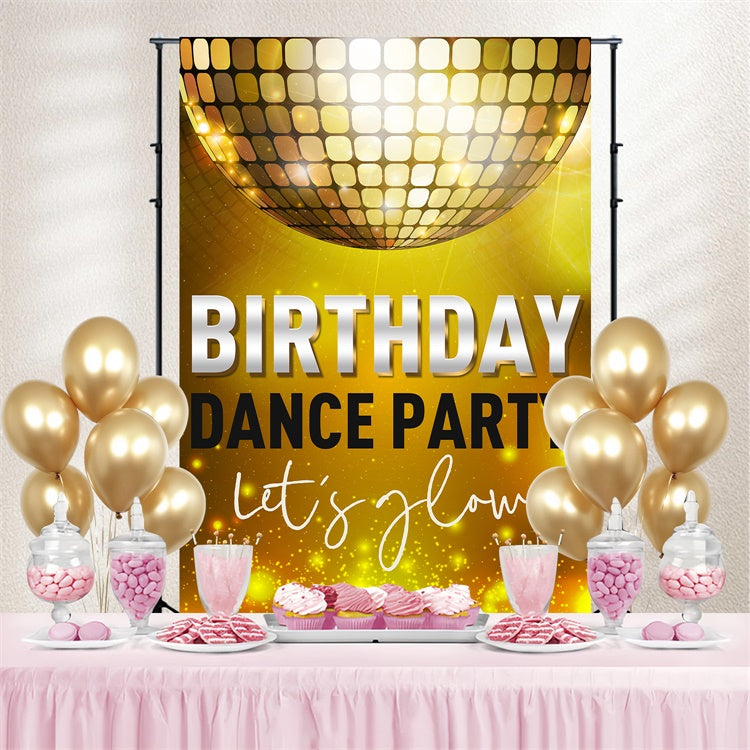 Backdrop Tanz Golden Mirror Birthday Shiny Custom Backdrop BRP4-218