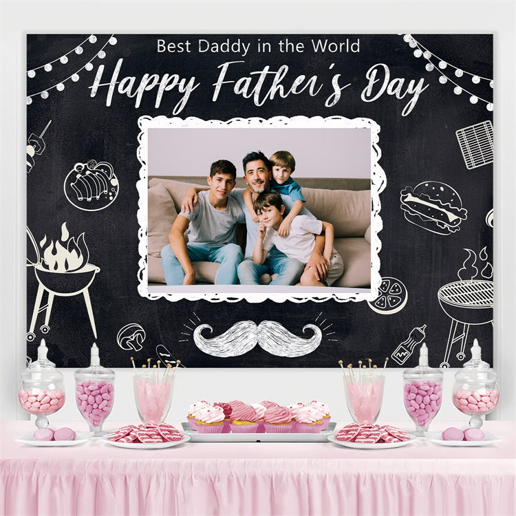 Backdrop Vatertag Grillen Kreide Stil Customized Backdrop BRP4-70