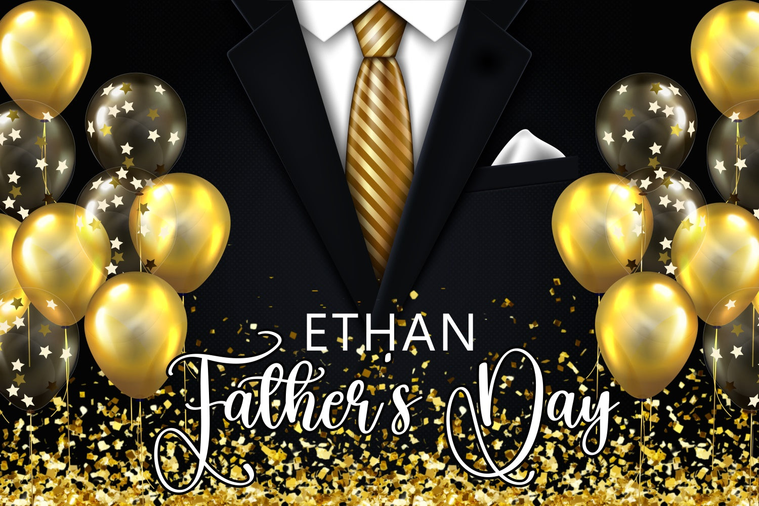 Vatertag Hintergrund Elegant Smoking Ballon Individuelles Hintergrundbild BRP4-73