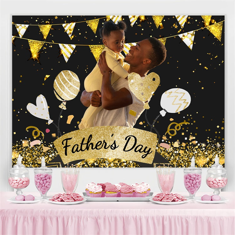 Backdrop Vatertag Glitter Gold Party Personalisierte Backdrop BRP4-74