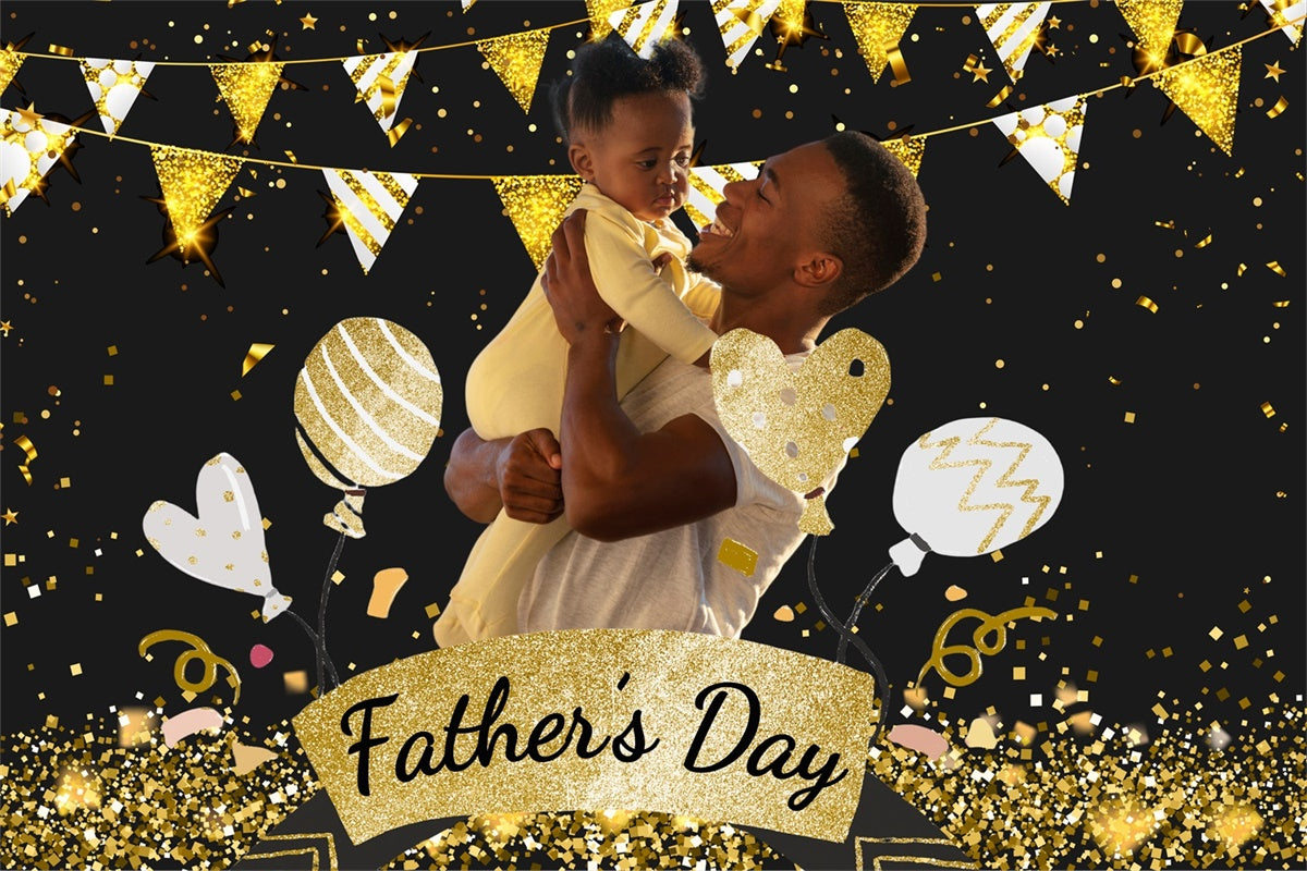 Backdrop Vatertag Glitter Gold Party Personalisierte Backdrop BRP4-74
