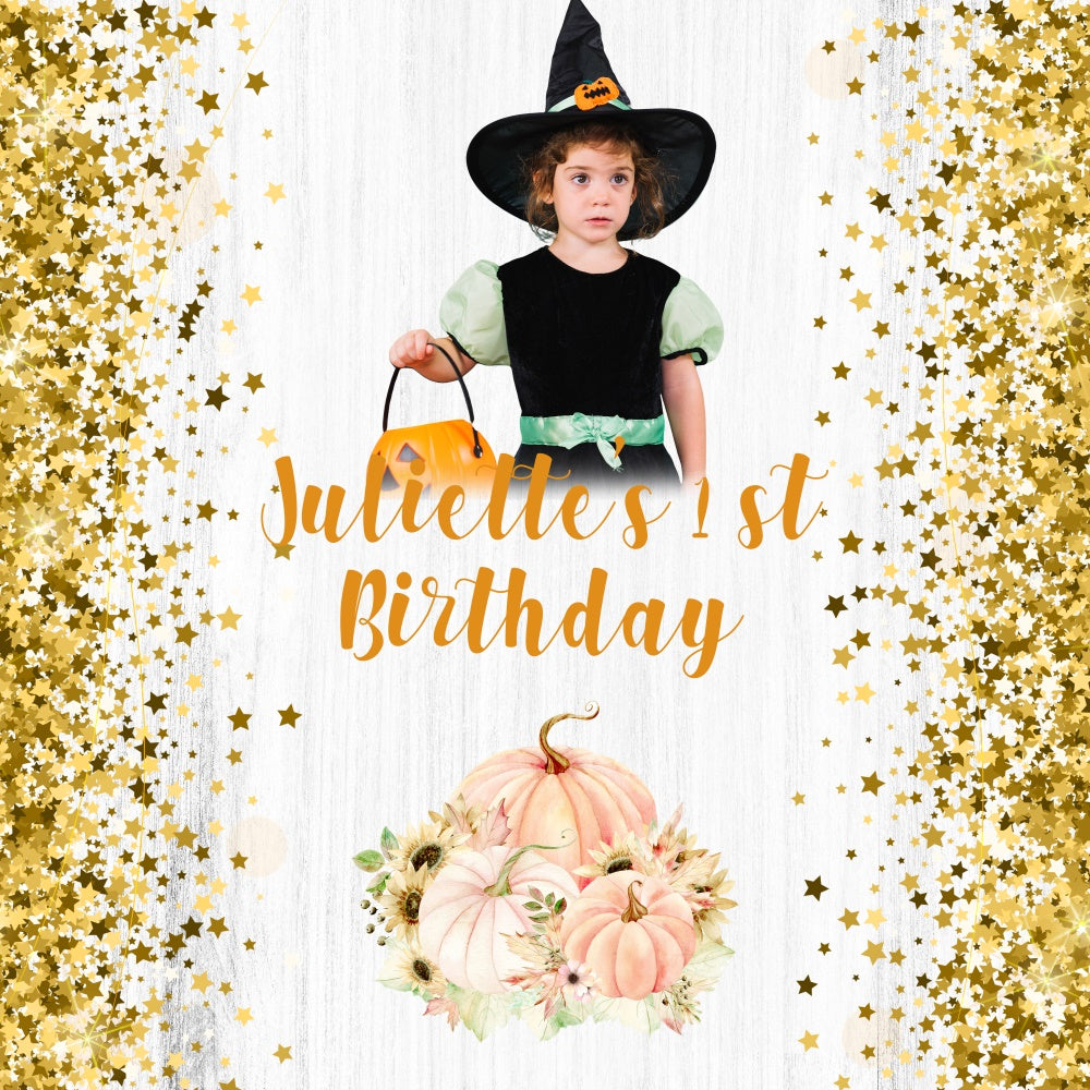 Erster Geburtstag Backdrop Enchanted Halloween Sparkly Custom Backdrop BRP5-117