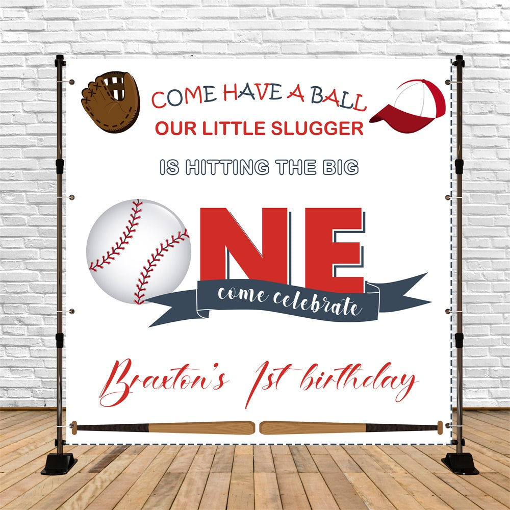 1. Geburtstag Backdrop Baseball Thema Sport Customized Backdrop BRP5-120