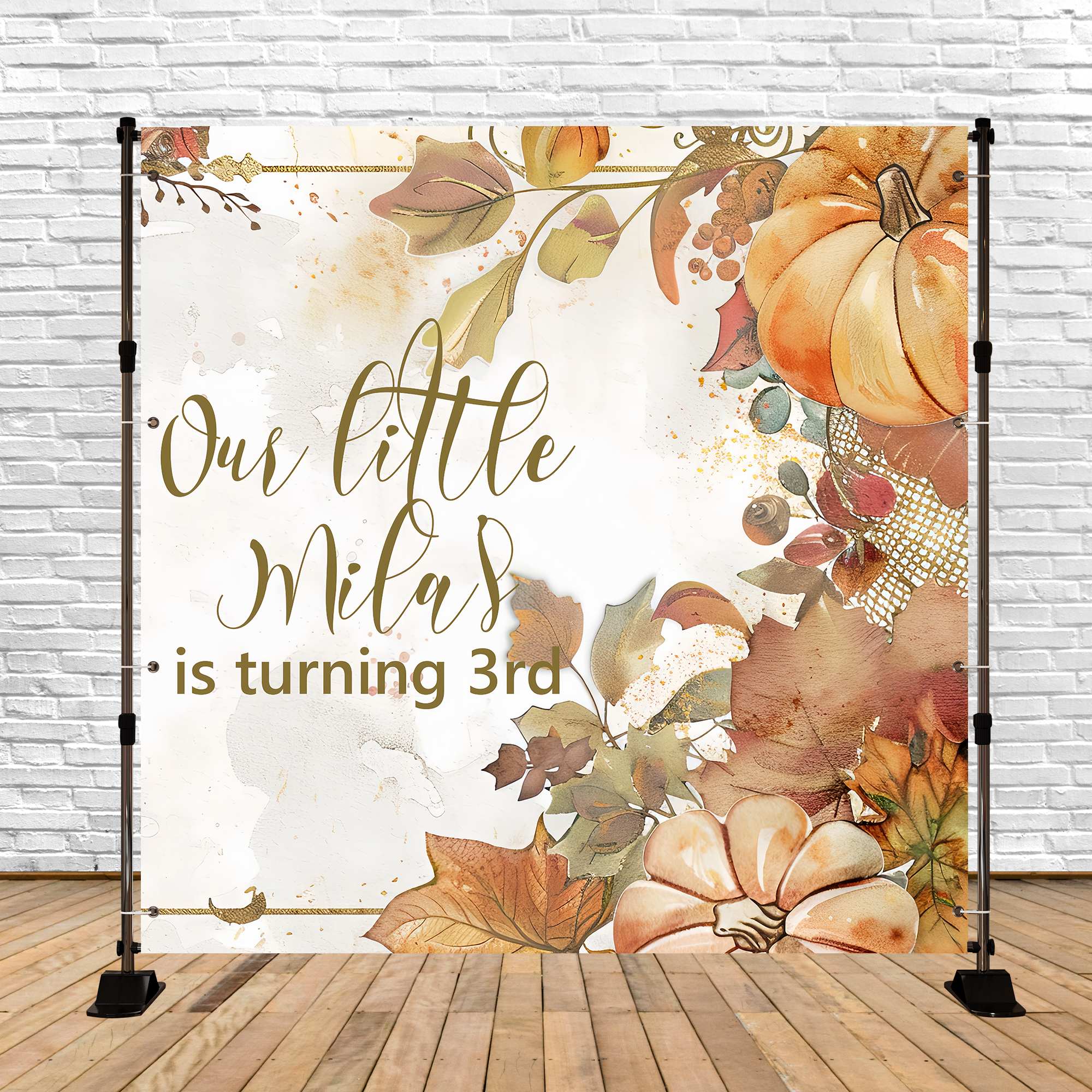Customized Geburtstag Backdrop Herbst Ernte Rustikal 3. Backdrop BRP5-145