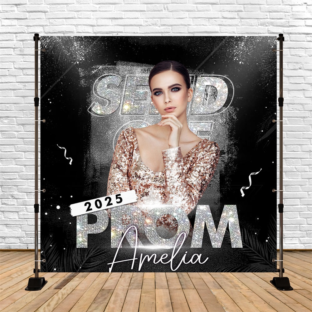 Prom Backdrop Sparkle Queen Farewell Personalisierte Party Abschlussfeier Backdrop BRP5-208