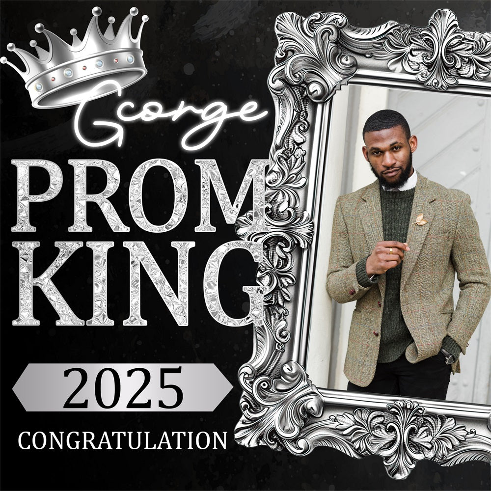 Prom 2025 Backdrop Rahmen Krone Custom Party Graduation Backdrop BRP5-212