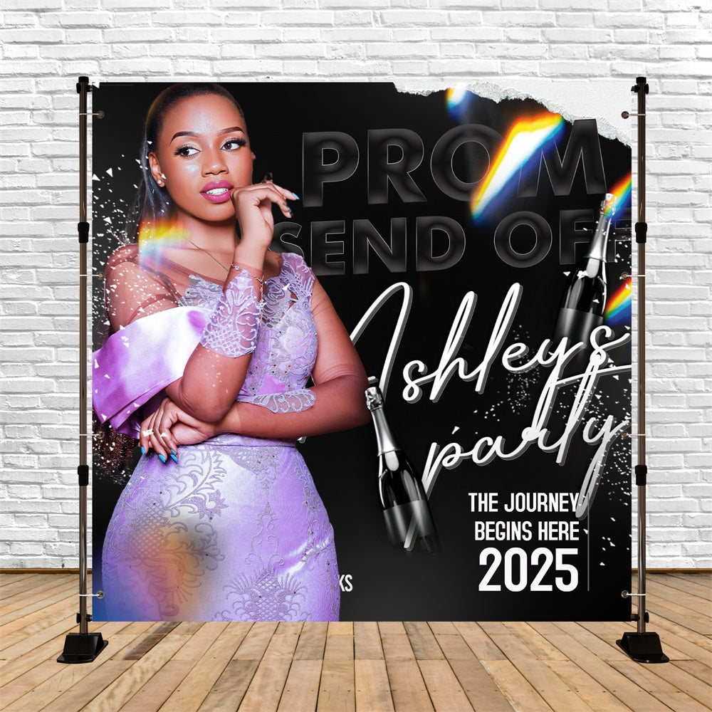 Prom Night Backdrop Champagne Night Personalisierte Party Graduation Backdrop BRP5-214