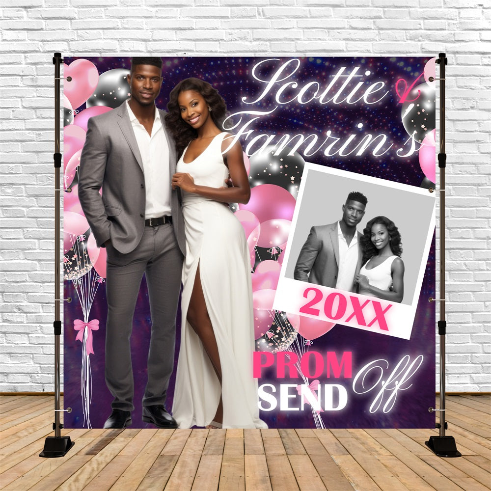 Prom 2025 Backdrop Ballon Romance Celebration Personalisierte Party Abschlussfeier Backdrop BRP5-219