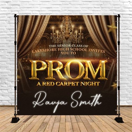 Prom Backdrop Ideen Goldener Roter Teppich Custom Party Graduation Backdrop BRP5-220