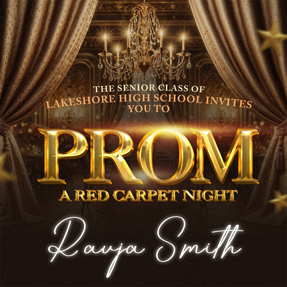 Prom Backdrop Ideen Goldener Roter Teppich Custom Party Graduation Backdrop BRP5-220