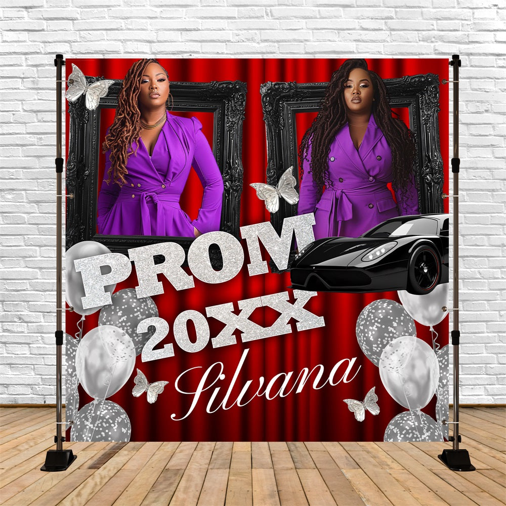 Prom Backdrop Design Rahmen Auto Ballon Personalisierte Party Graduation Backdrop BRP5-222