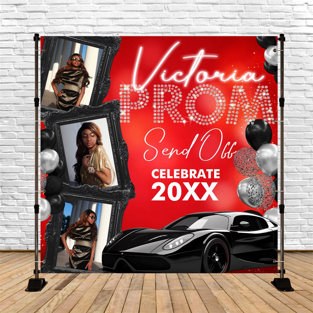 Prom Backdrops Luxury Ride Frame Personalisierte Party Graduation Backdrop BRP5-223