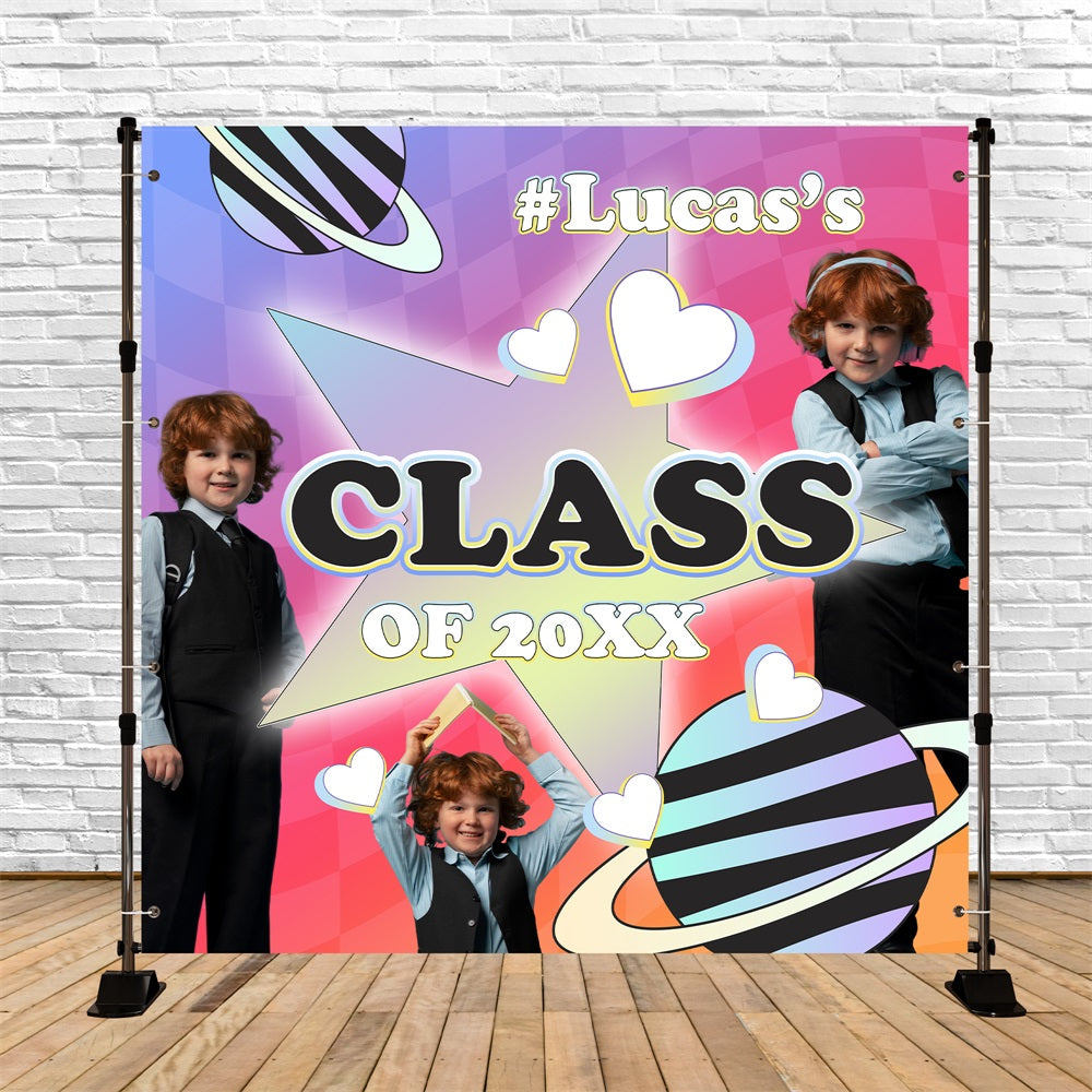 2025 Graduation Backdrop Cosmic Fun Personalisierte Party Graduation Backdrop BRP5-226
