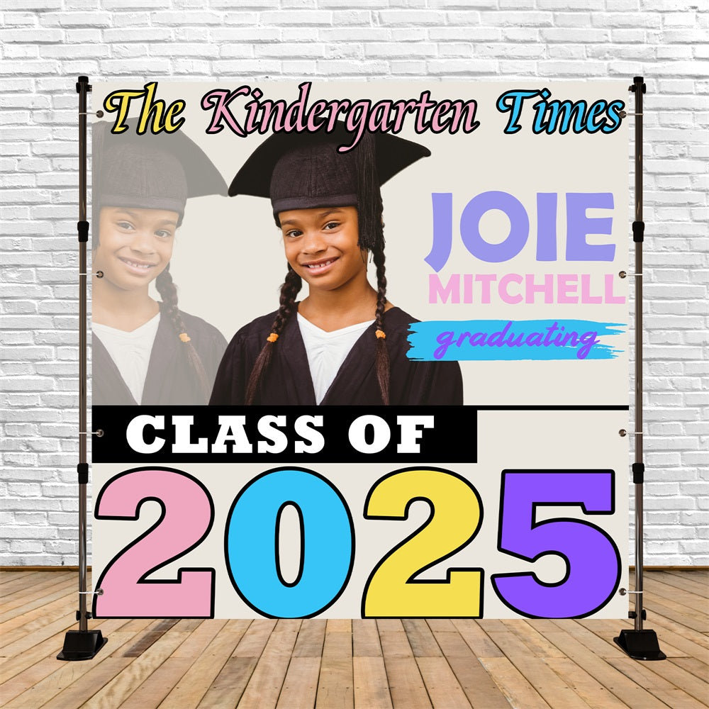 Graduation Backdrop Photoshoot Kindergarten Zeiten Personalisierte Party Graduation Backdrop BRP5-229
