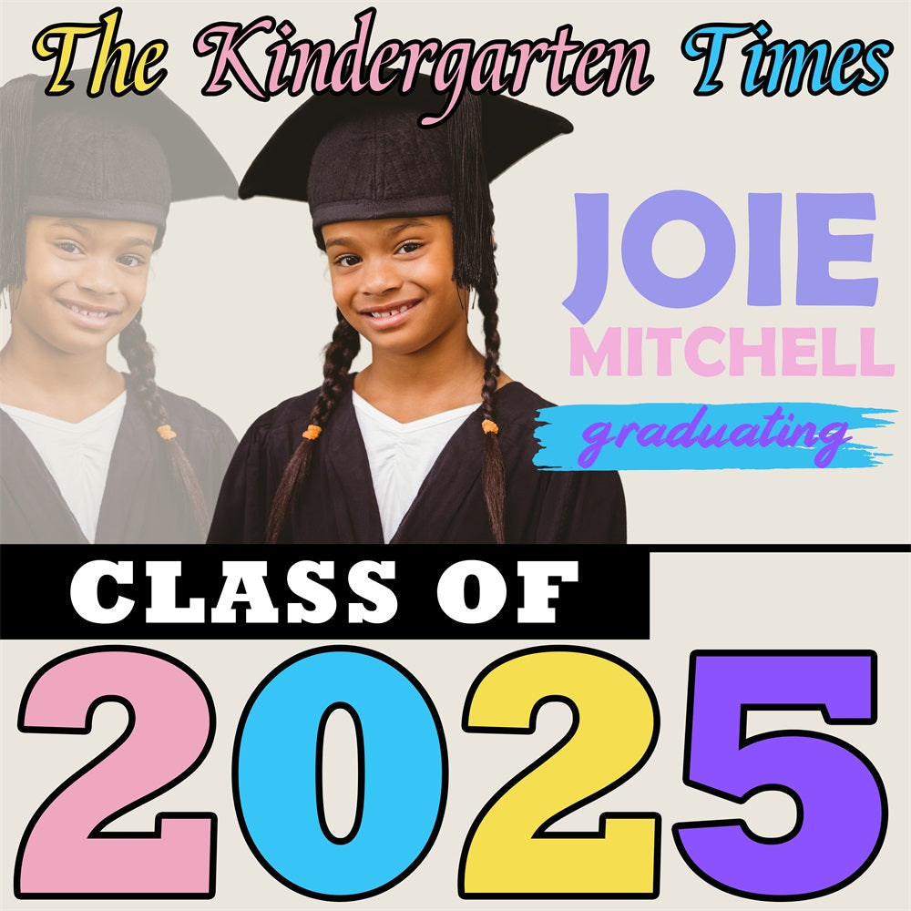 Graduation Backdrop Photoshoot Kindergarten Zeiten Personalisierte Party Graduation Backdrop BRP5-229