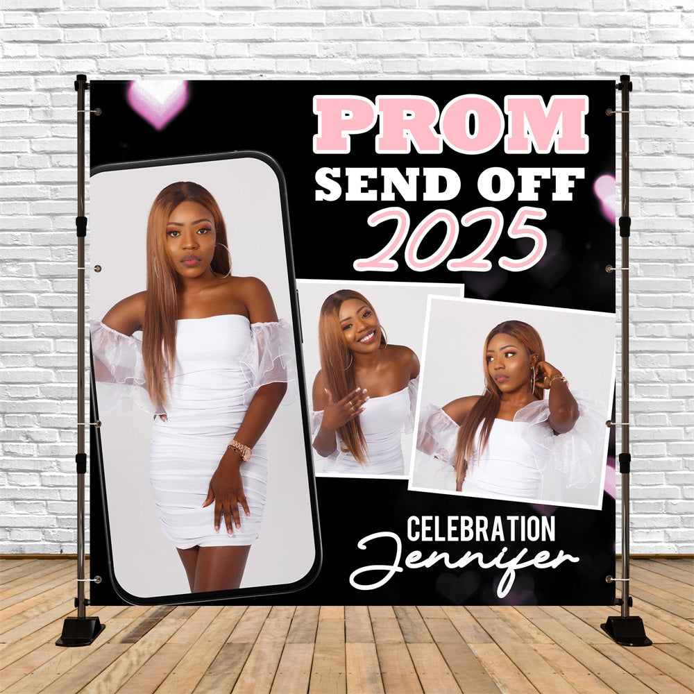 Prom 2025 Backdrop Modern Chic Personalisierte Party Abschlussfeier Backdrop BRP5-237