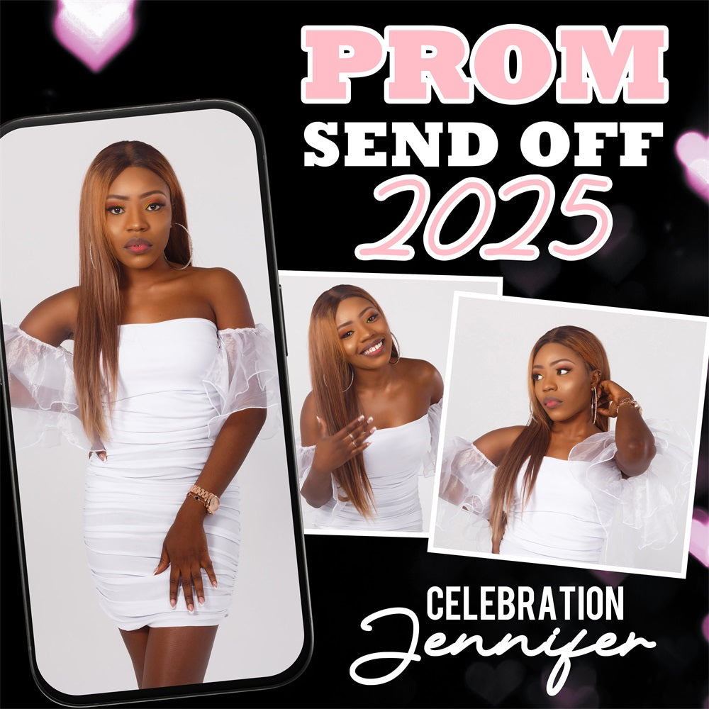 Prom 2025 Backdrop Modern Chic Personalisierte Party Abschlussfeier Backdrop BRP5-237