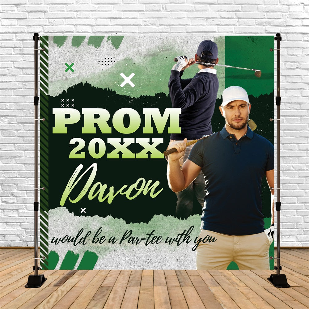 Abschlussball Hintergrund Design Verspielt Golf Individuell Party Graduation Hintergrund BRP5-240