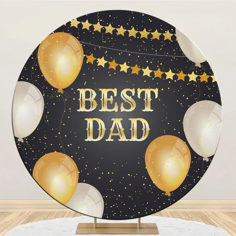 Vatertag Backdrop Konfetti Luftballons Runde Backdrop BRP5-41