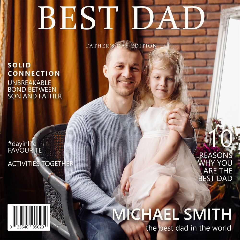 Vatertags-Hintergrund Modernes Magazin-Cover Individueller Hintergrund BRP5-65