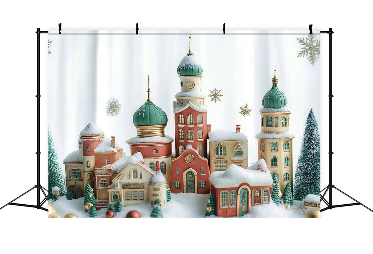 Weihnachten Backdrop Ideen Schneeflocke Weihnachten Stadt Backdrop BRP57-127
