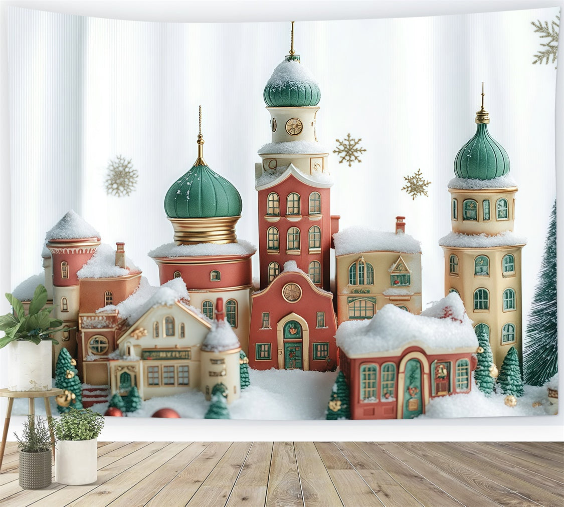 Weihnachten Backdrop Ideen Schneeflocke Weihnachten Stadt Backdrop BRP57-127