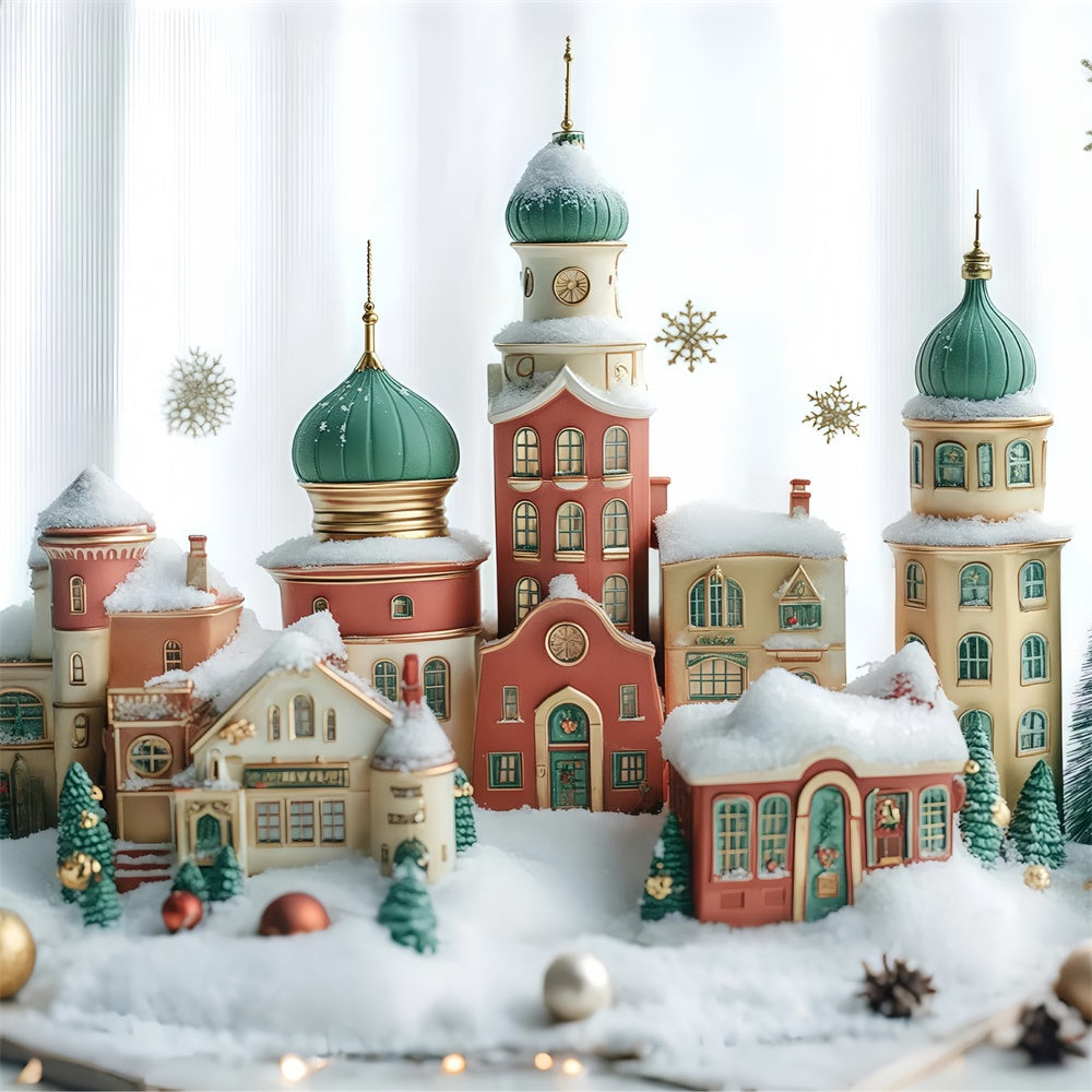 Weihnachten Backdrop Ideen Schneeflocke Weihnachten Stadt Backdrop BRP57-127