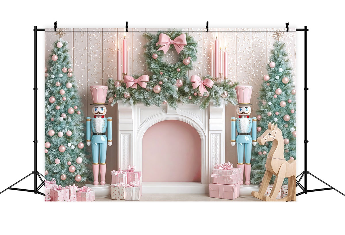 Weihnachtskamin Backdrop Sweet Garland Delight Backdrop BRP57-132