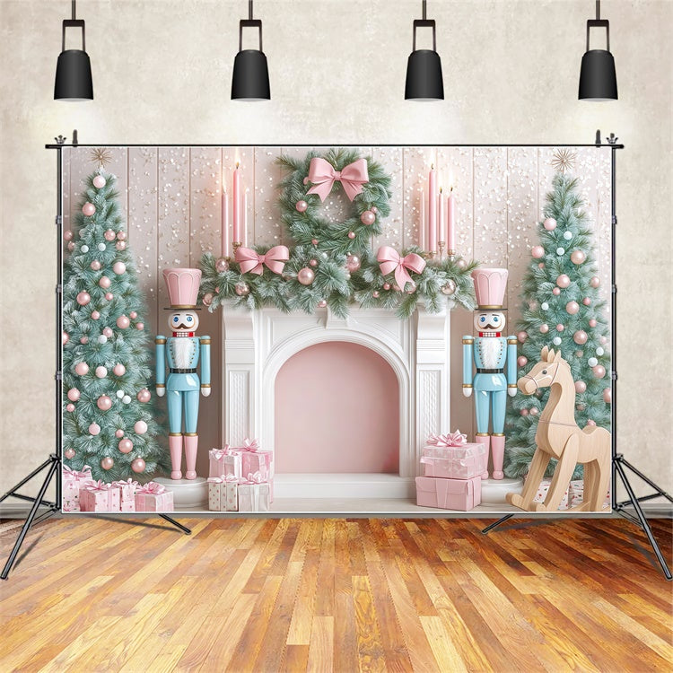 Weihnachtskamin Backdrop Sweet Garland Delight Backdrop BRP57-132