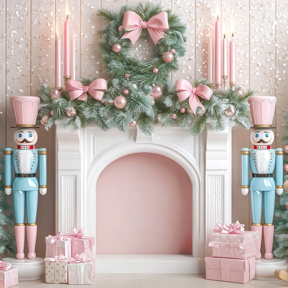 Weihnachtskamin Backdrop Sweet Garland Delight Backdrop BRP57-132