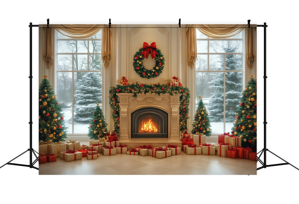 Weihnachten Hintergrund Elegant Winter Ballsaal Hintergrund BRP57-139