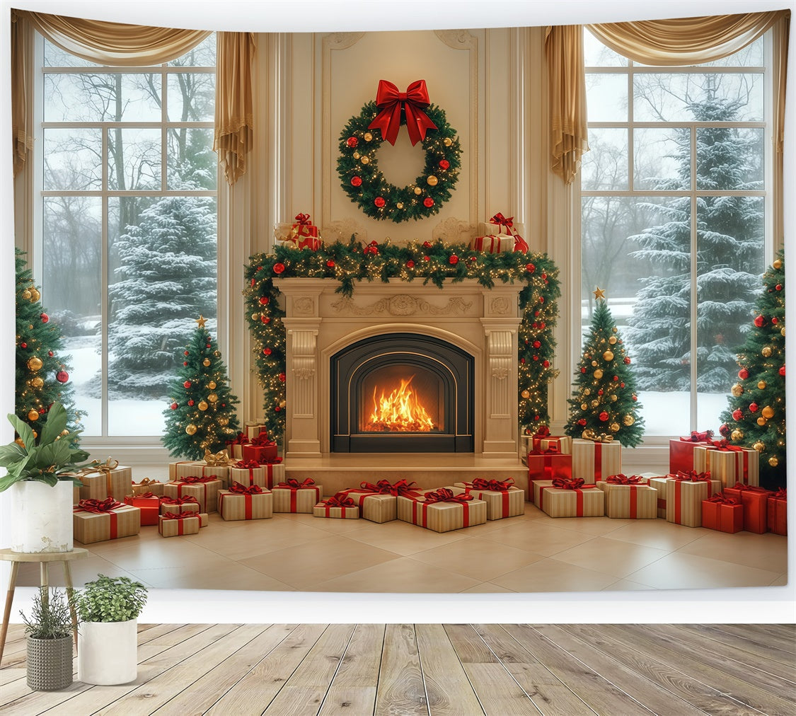 Weihnachten Hintergrund Elegant Winter Ballsaal Hintergrund BRP57-139