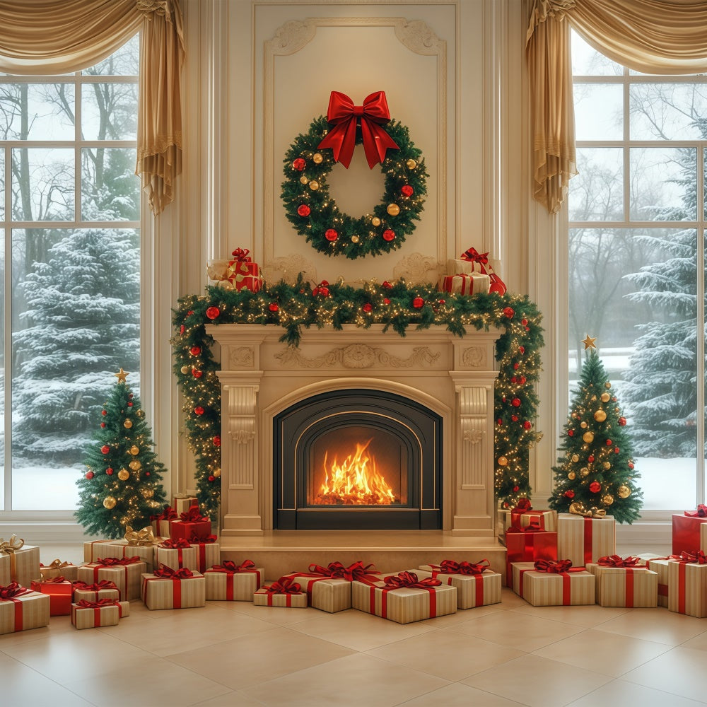 Weihnachten Hintergrund Elegant Winter Ballsaal Hintergrund BRP57-139