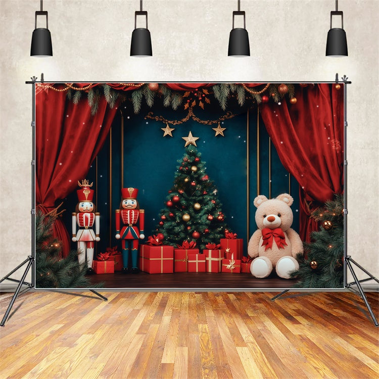 Weihnachtshintergrund Ideen Nussknacker Königlicher Bühnenhintergrund BRP57-144