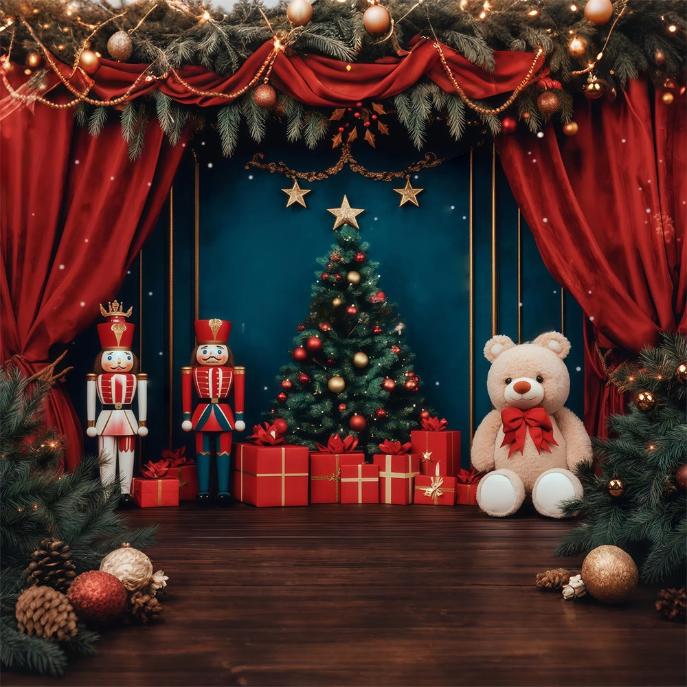 Weihnachtshintergrund Ideen Nussknacker Königlicher Bühnenhintergrund BRP57-144